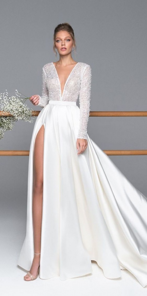 vestido de noiva de manga longa
