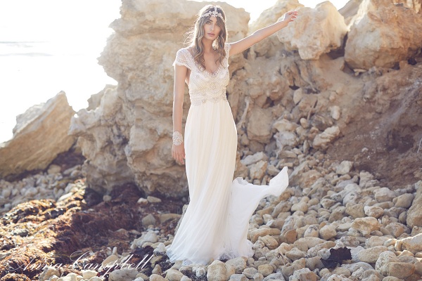  chic praia tendência 2016 campo moda vestido de noiva brilho hippie casar casamento