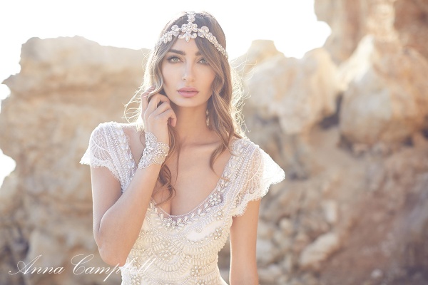  hippie vestido de noiva chic bordado praia de dia 2016 boho anna campbell casar tendência